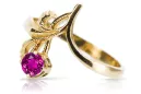 Ring Amethyst 14 Karat Gelbgold Vintage Schmuck vrc095y